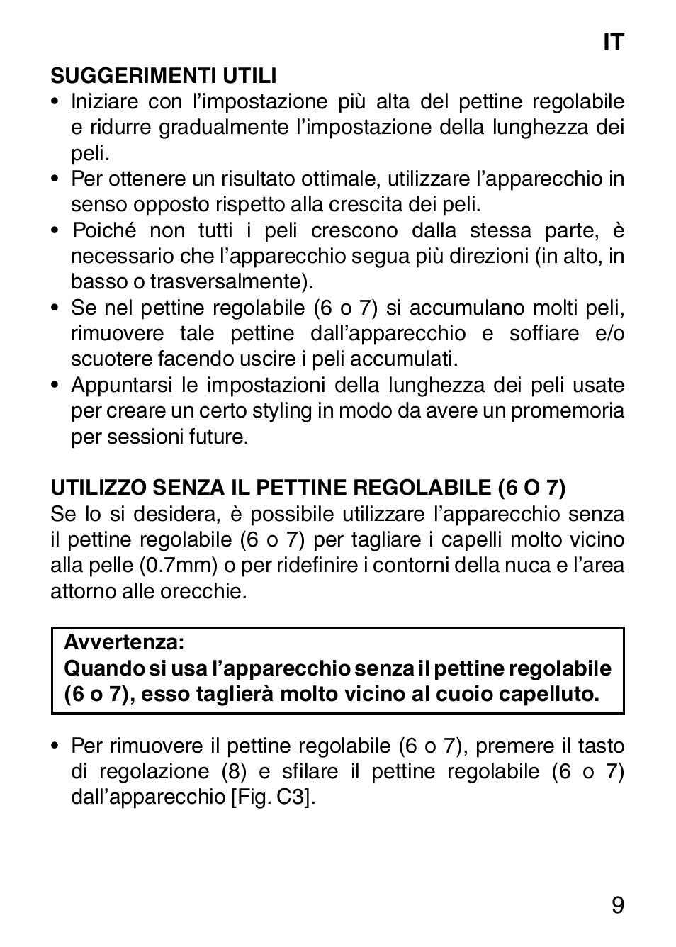 Imetec HI MAN EXPERT HC7 200 User Manual | Page 16 / 128