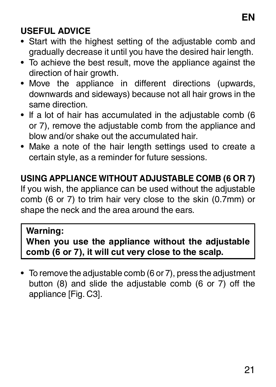Imetec HI MAN EXPERT HC7 200 User Manual | Page 28 / 128