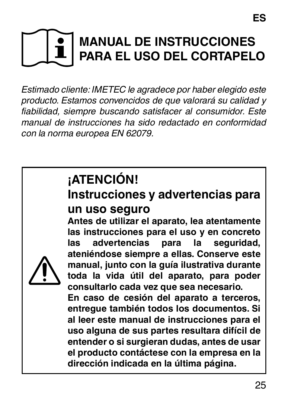 Manual de instrucciones para el uso del cortapelo | Imetec HI MAN EXPERT HC7 200 User Manual | Page 32 / 128