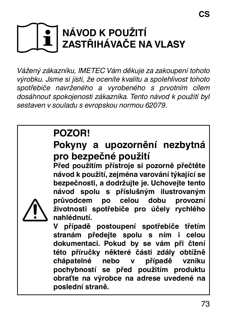 Návod k použití zastřihávače na vlasy | Imetec HI MAN EXPERT HC7 200 User Manual | Page 80 / 128