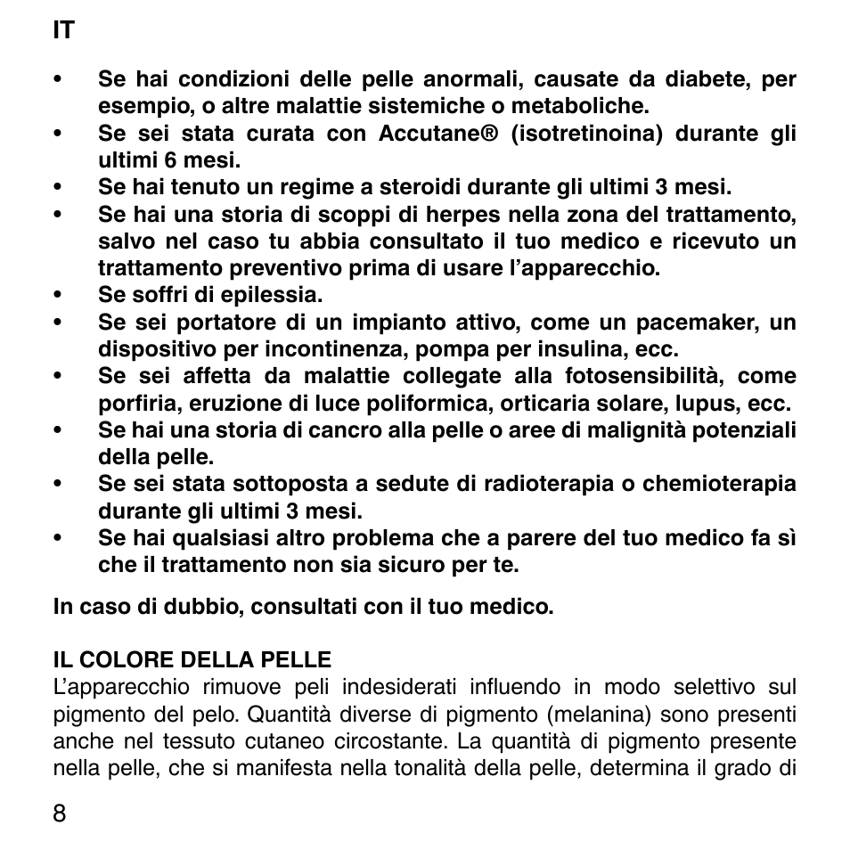 Imetec BELLISSIMA SENSEPIL LUX User Manual | Page 12 / 118