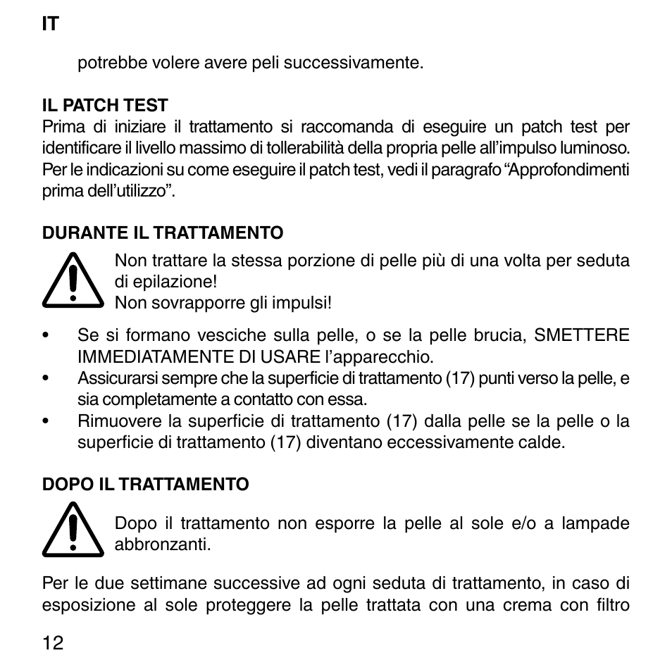 Imetec BELLISSIMA SENSEPIL LUX User Manual | Page 16 / 118