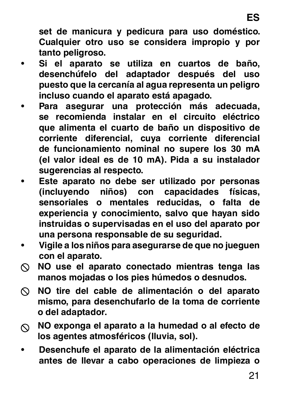 Imetec BELLISSIMA SENSITIVE MP1 100 User Manual | Page 23 / 29