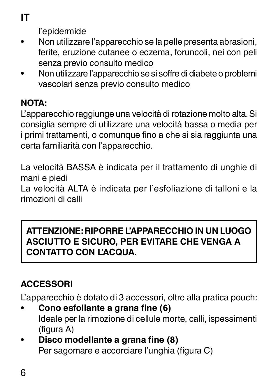 Imetec BELLISSIMA SENSITIVE MP1 100 User Manual | Page 8 / 29