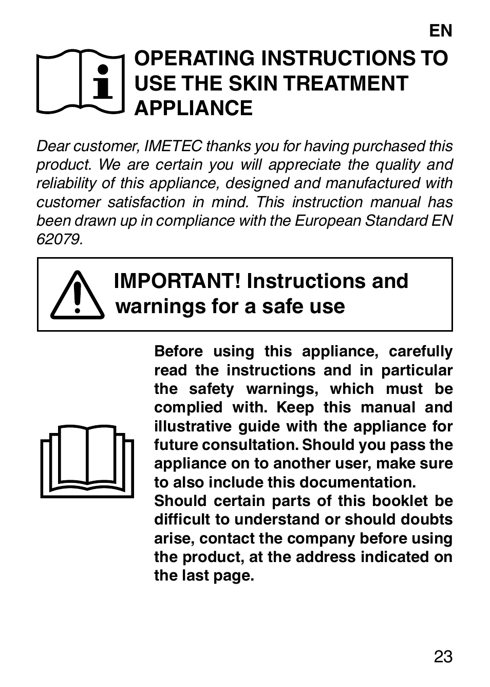 Imetec BELLISSIMA FACE CLEANSING User Manual | Page 25 / 58