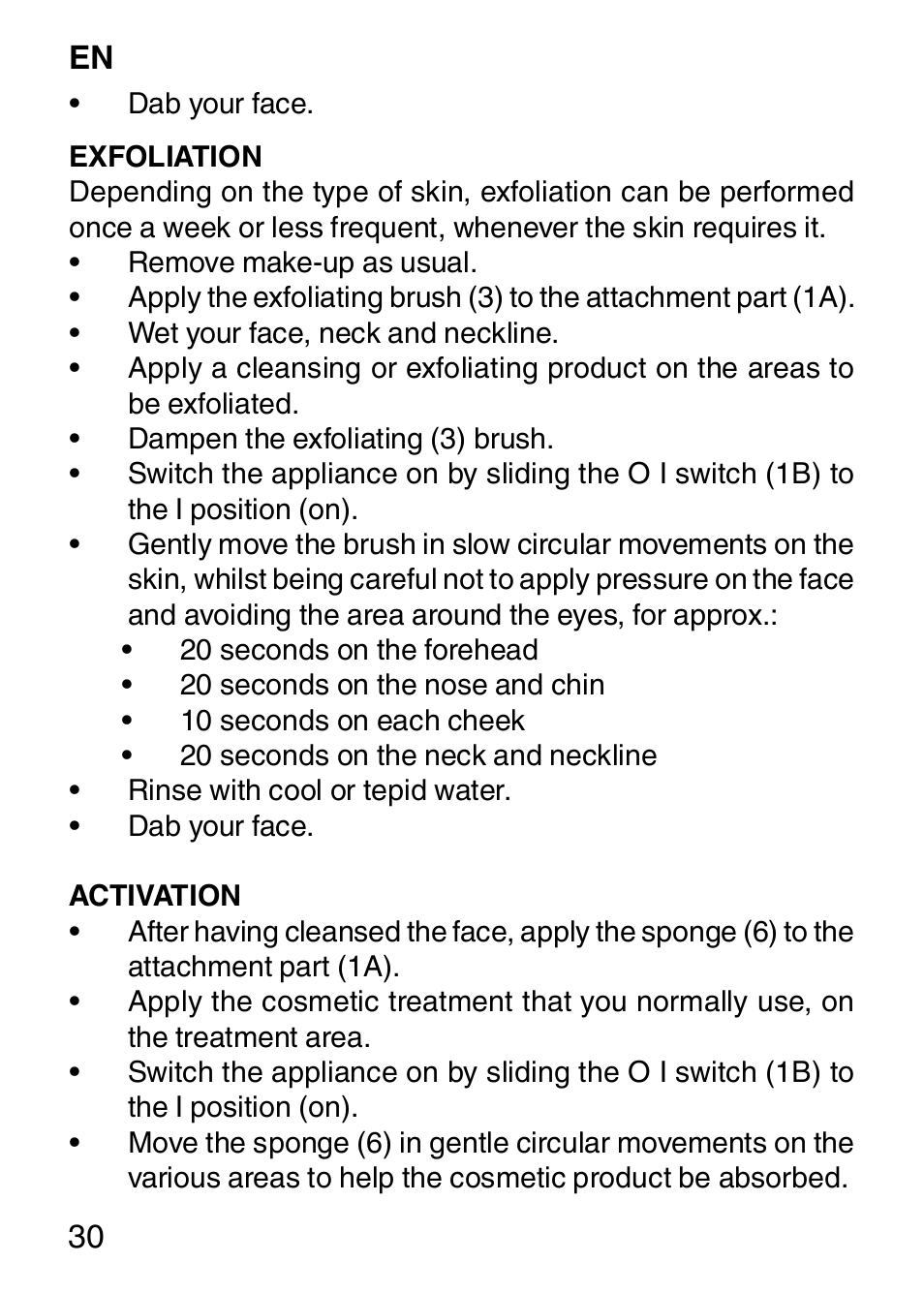 Imetec BELLISSIMA FACE CLEANSING User Manual | Page 32 / 58