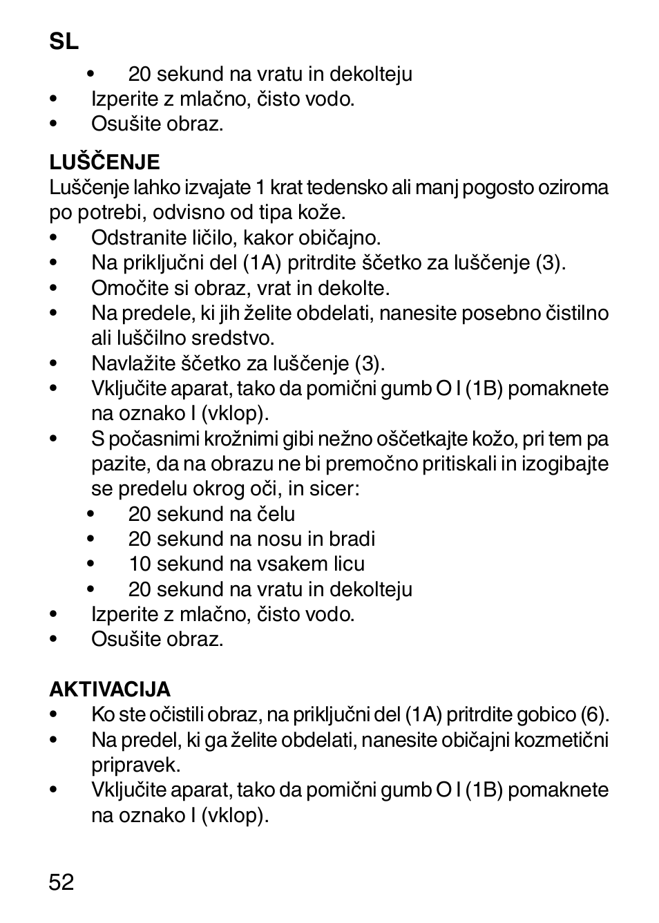 Imetec BELLISSIMA FACE CLEANSING User Manual | Page 54 / 58