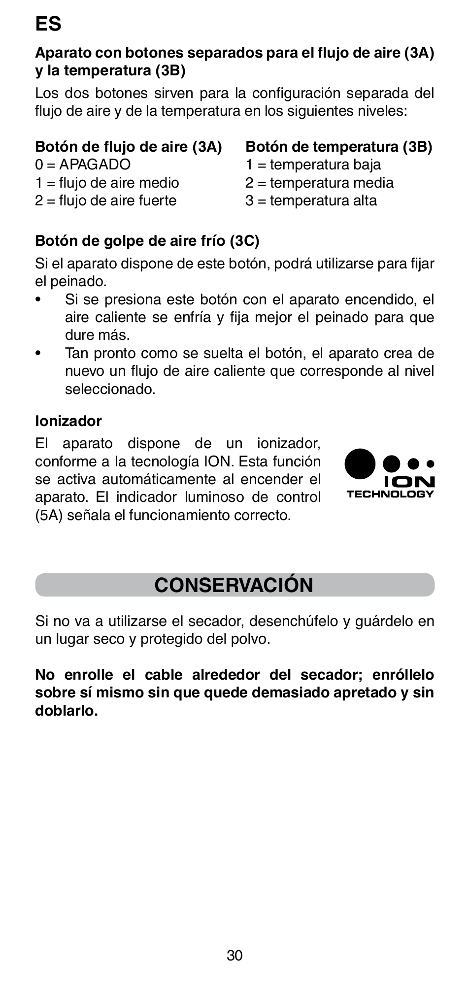 Conservación | Imetec BELLISSIMA PC5 2500 User Manual | Page 32 / 84