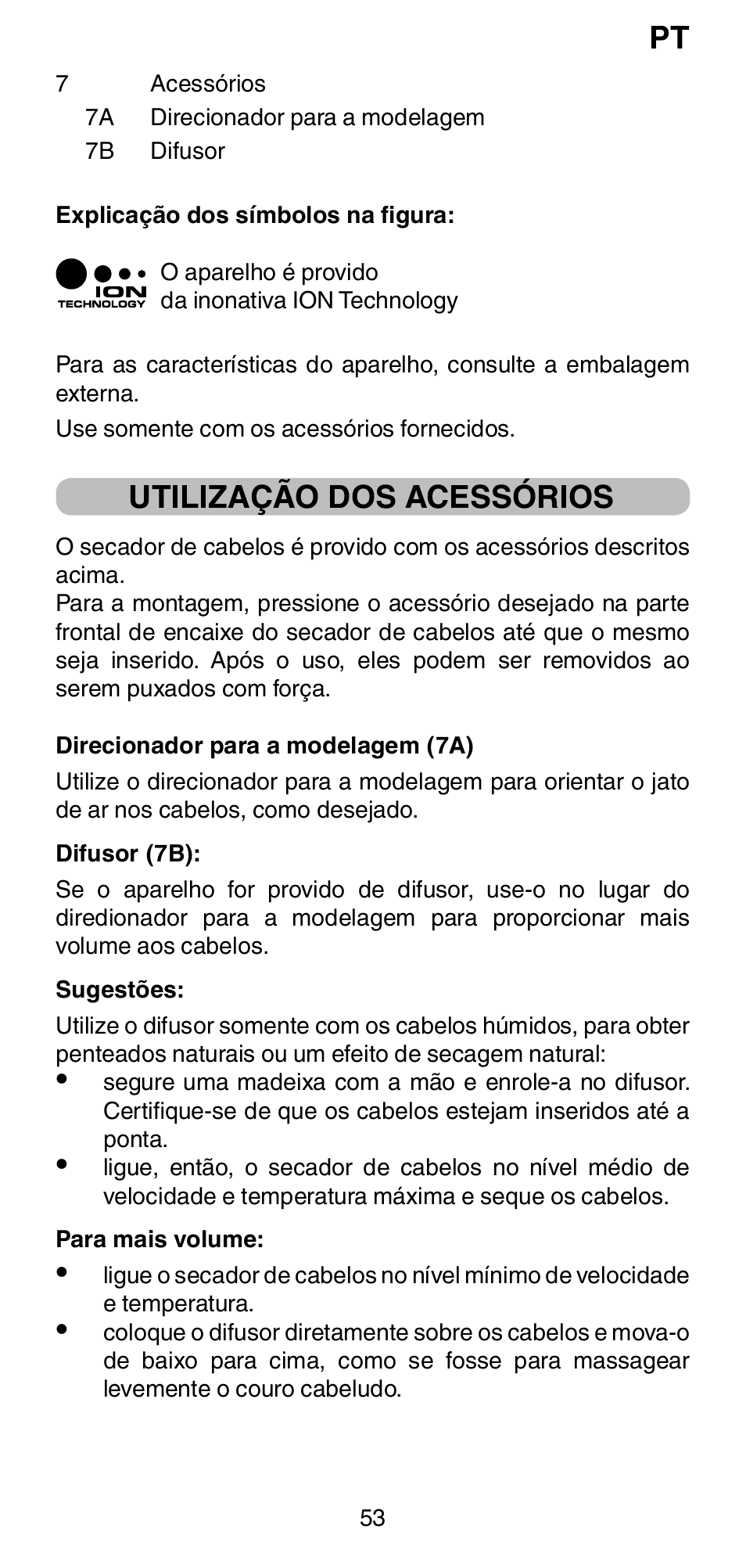 Utilização dos acessórios | Imetec BELLISSIMA PC5 2500 User Manual | Page 55 / 84