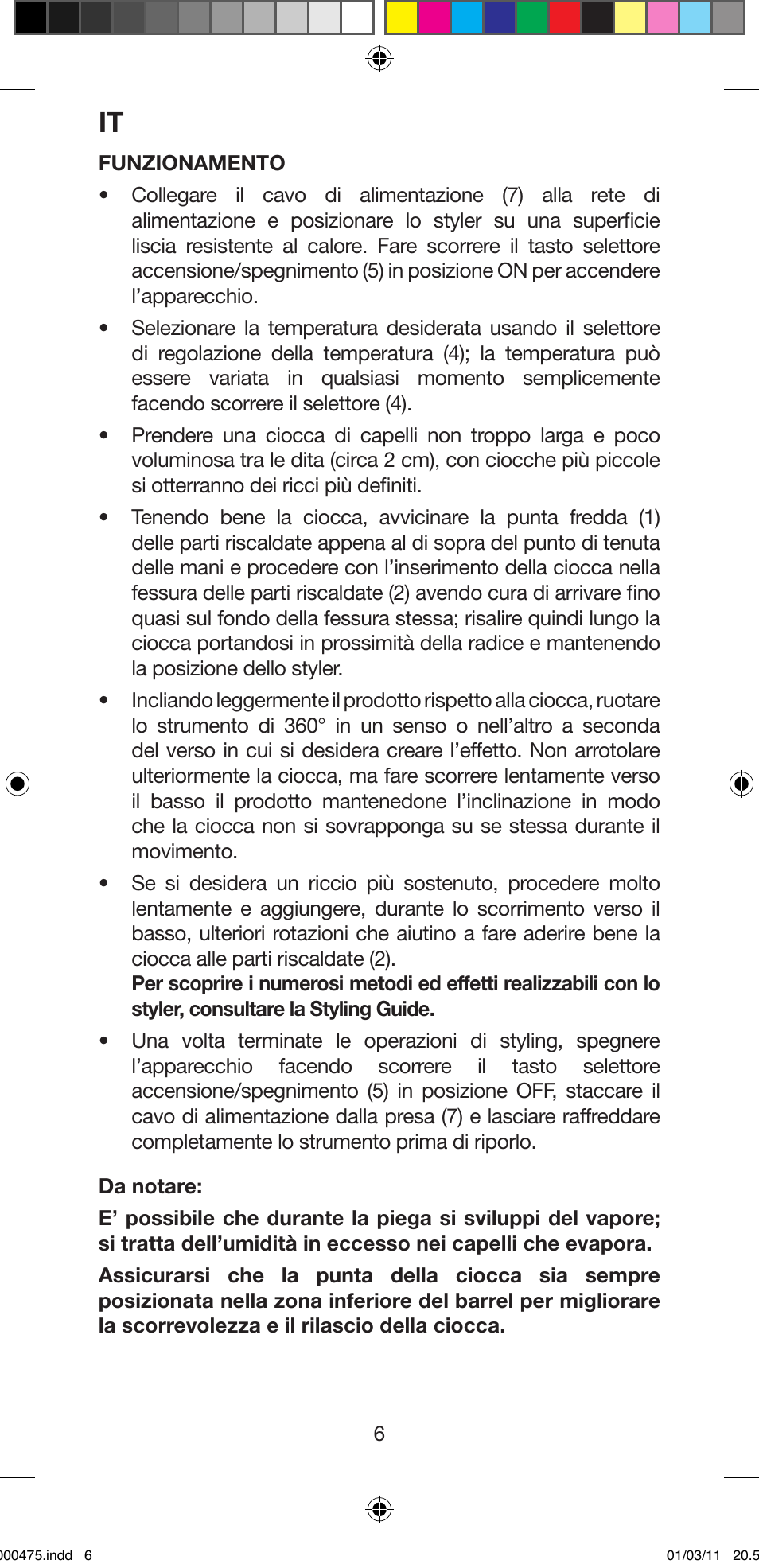 Imetec BELLISSIMA MULTICURL S1 700 User Manual | Page 8 / 66