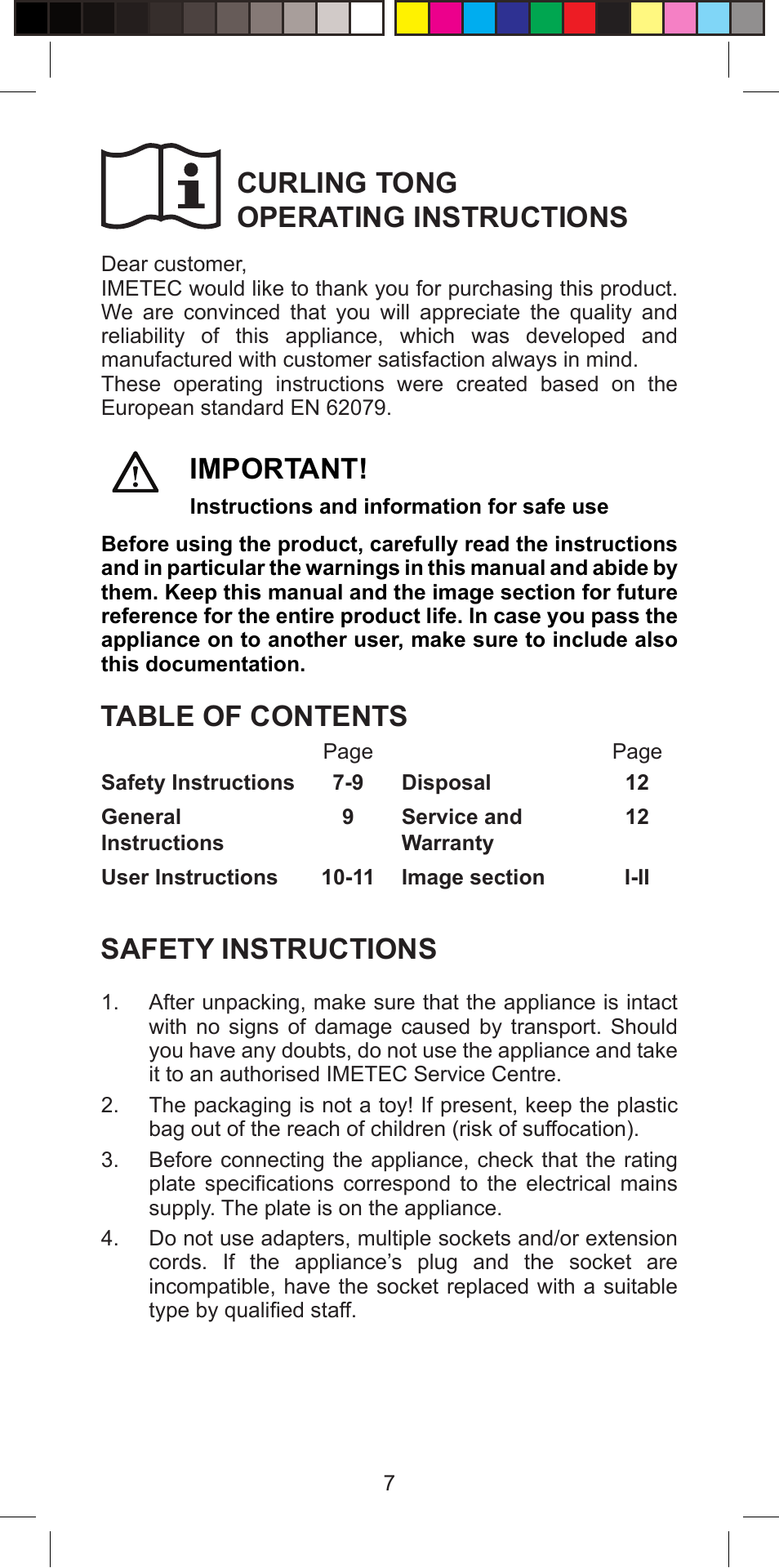 Imetec BELLISSIMA PROFESSIONAL G10 900 User Manual | Page 10 / 57