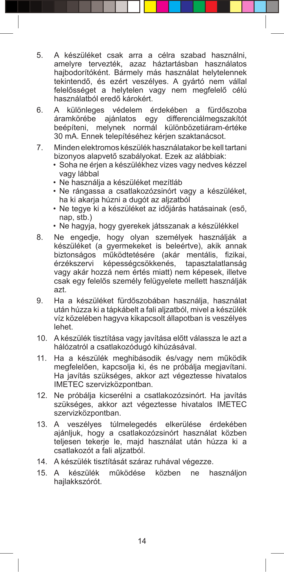 Imetec BELLISSIMA PROFESSIONAL G10 900 User Manual | Page 17 / 57