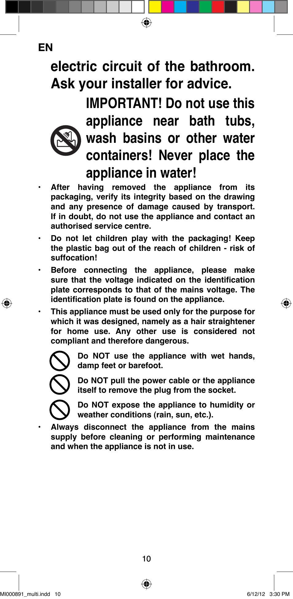 Imetec BELLISSIMA B 100 User Manual | Page 12 / 65