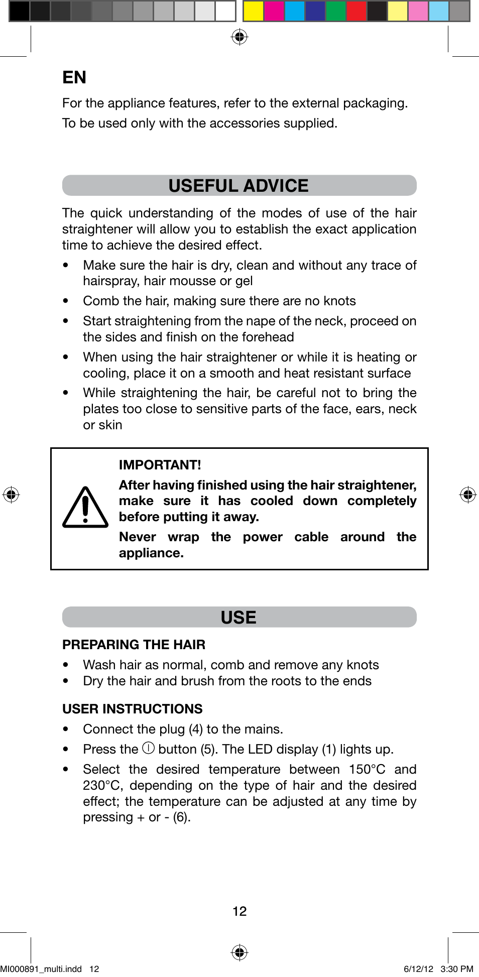 Useful advice | Imetec BELLISSIMA B 100 User Manual | Page 14 / 65