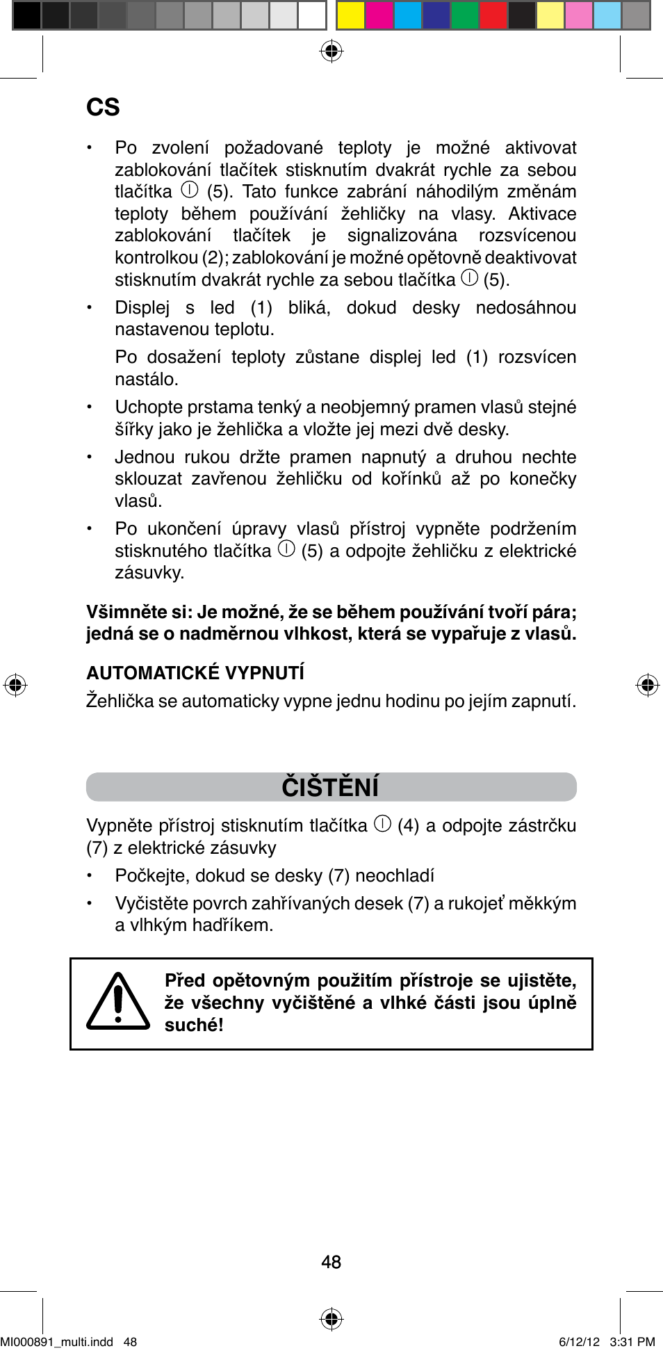 Čištění | Imetec BELLISSIMA B 100 User Manual | Page 50 / 65