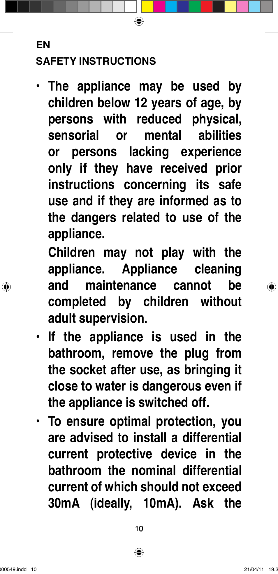 Imetec BELLISSIMA CREATIVITY STYLE CREATOR B7 500 User Manual | Page 12 / 66