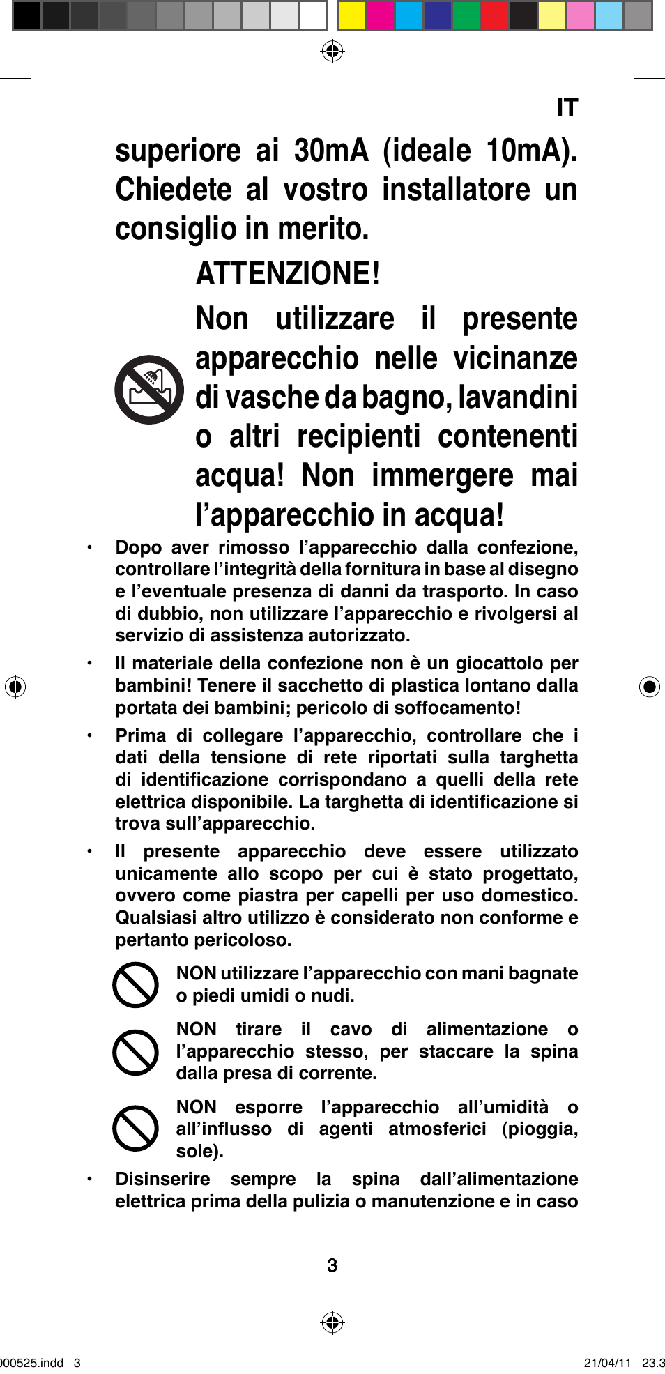 Imetec BELLISSIMA CREATIVITY STYLE CREATOR B6 100 User Manual | Page 5 / 66