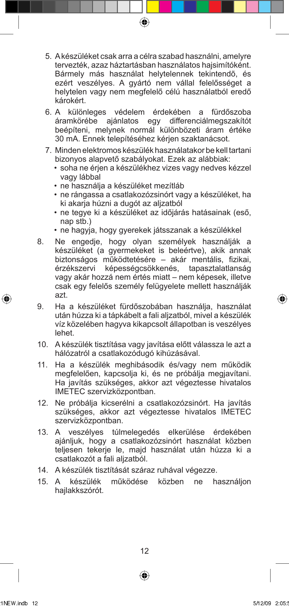 Imetec BELLISSIMA MINI MC210 User Manual | Page 15 / 49