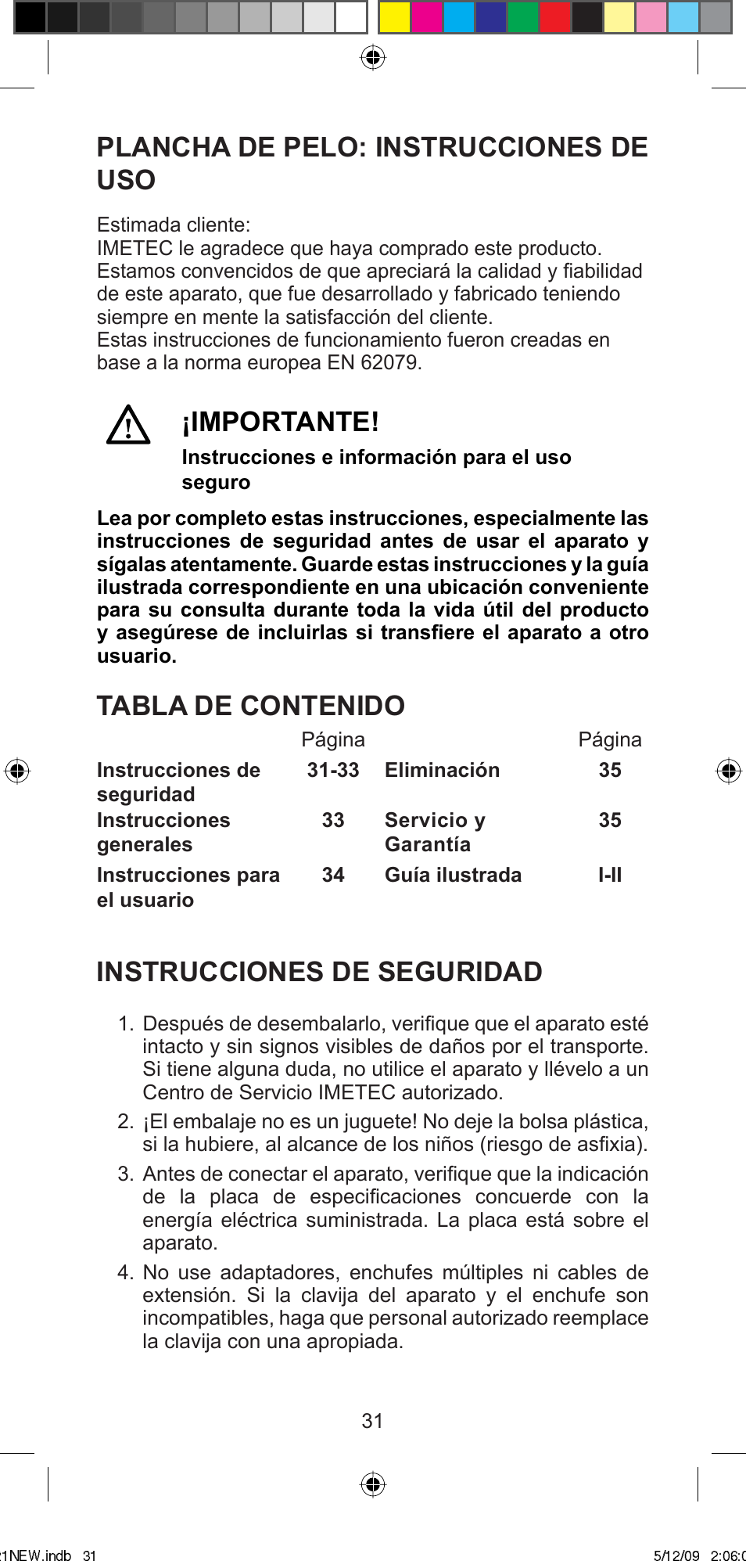 Imetec BELLISSIMA MINI MC210 User Manual | Page 34 / 49