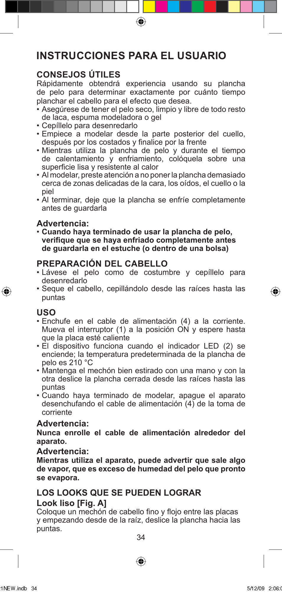 Instrucciones para el usuario | Imetec BELLISSIMA MINI MC210 User Manual | Page 37 / 49