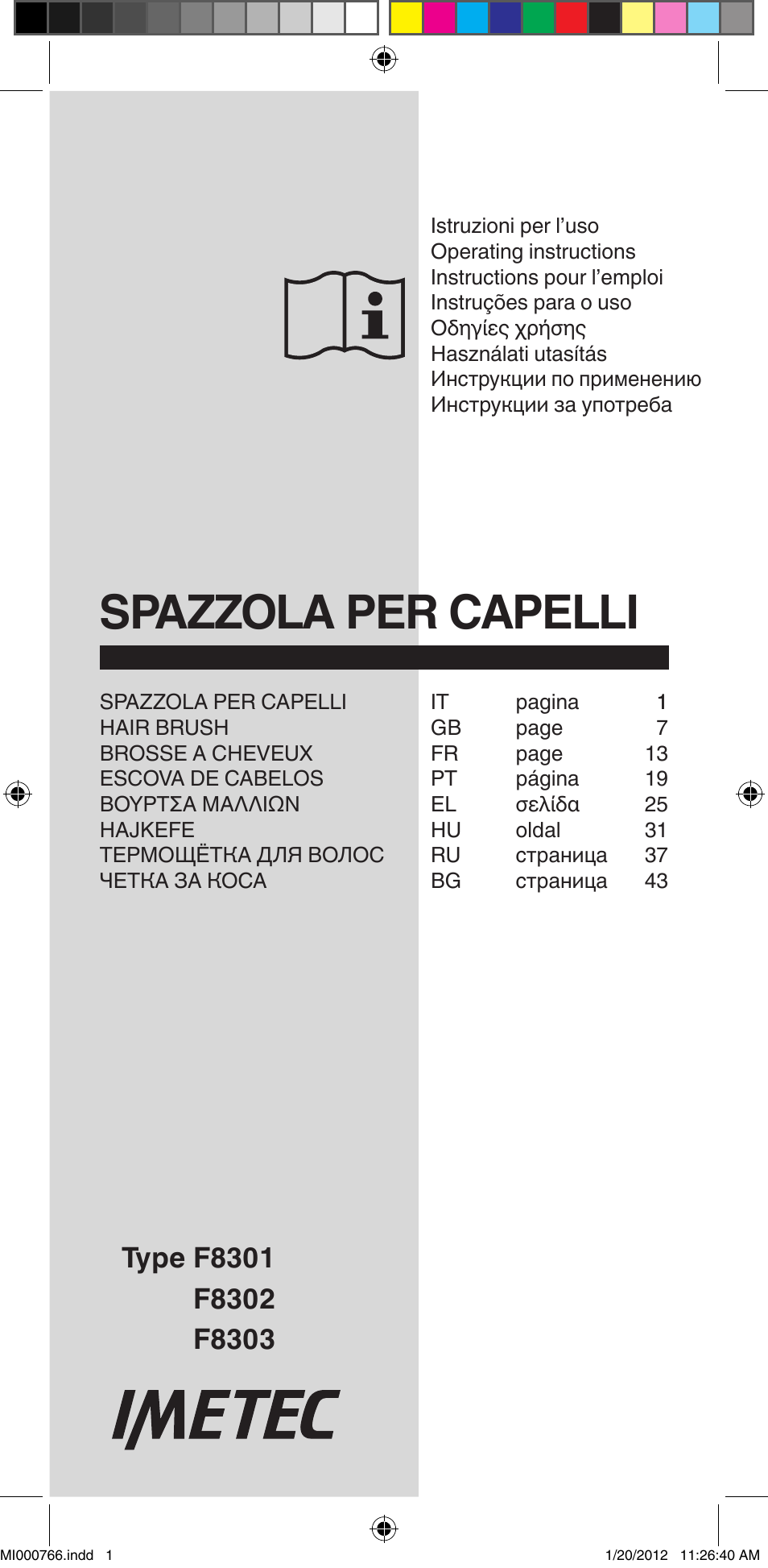 Imetec BELLISSIMA MAGIC STYLE PB1 30 User Manual | 50 pages