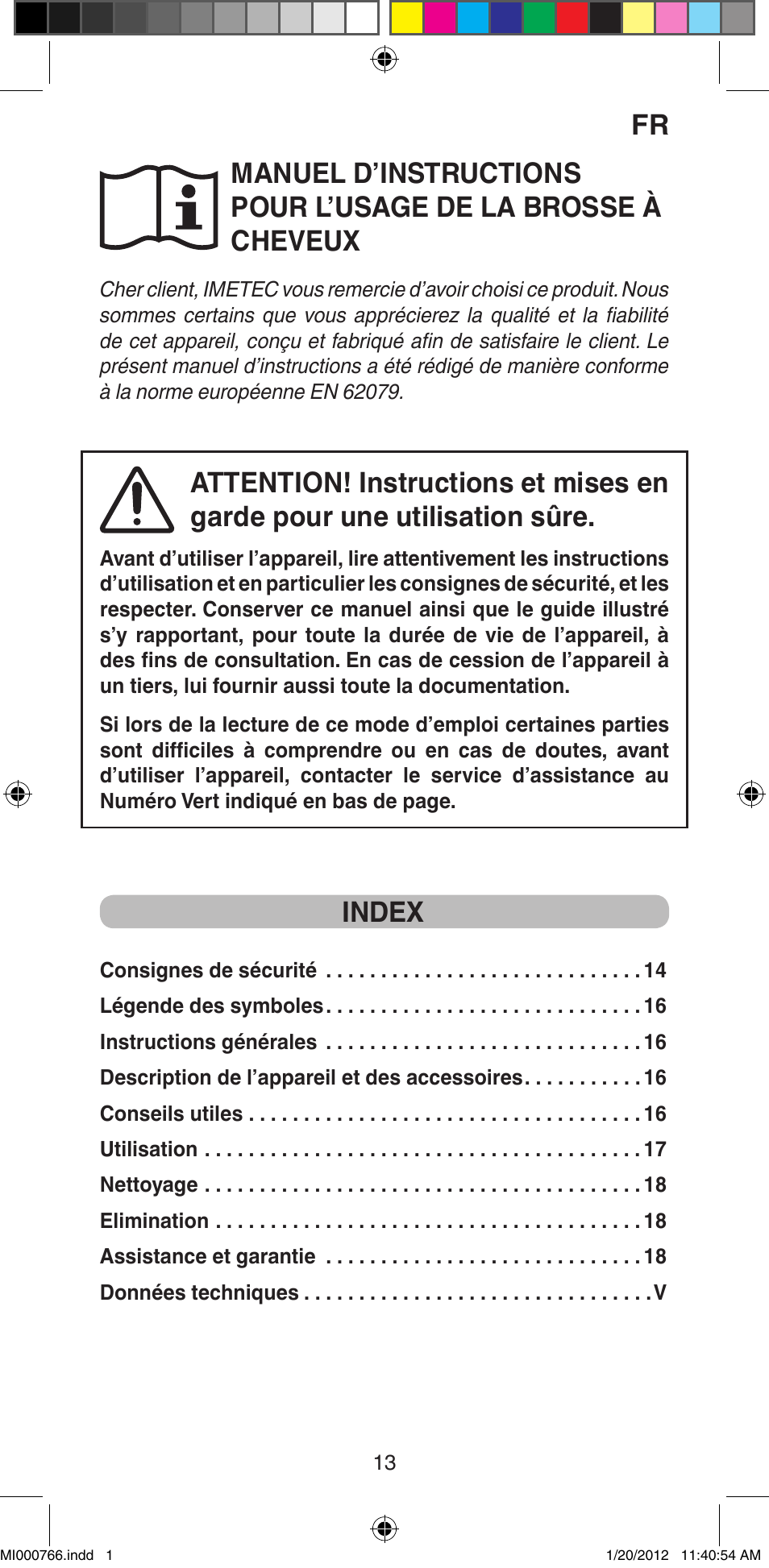 Index | Imetec BELLISSIMA MAGIC STYLE PB1 30 User Manual | Page 15 / 50