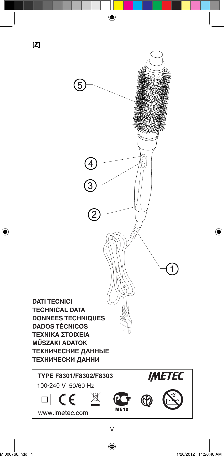 Imetec BELLISSIMA MAGIC STYLE PB1 30 User Manual | Page 2 / 50