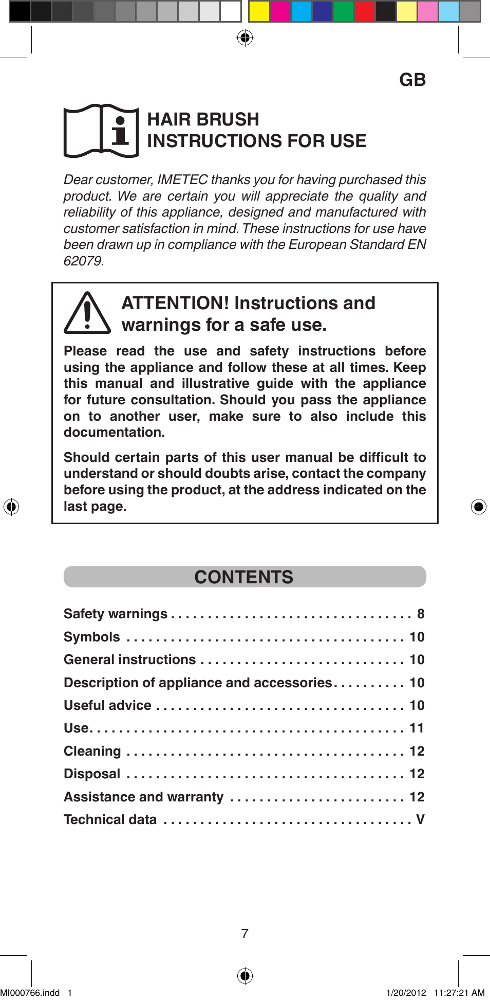 Imetec BELLISSIMA MAGIC STYLE PB1 30 User Manual | Page 9 / 50