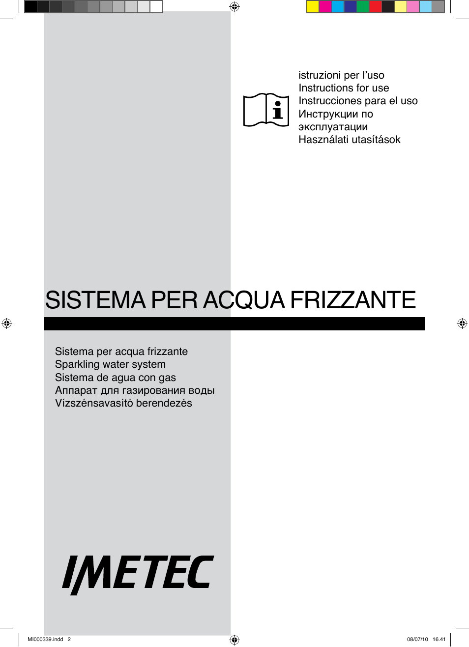 Sistema per acqua frizzante | Imetec ACQUA BLS 100 User Manual | Page 2 / 26