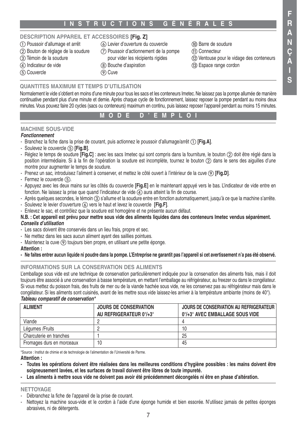 Imetec PROFESSIONAL SERIE VM 1000 User Manual | Page 9 / 29