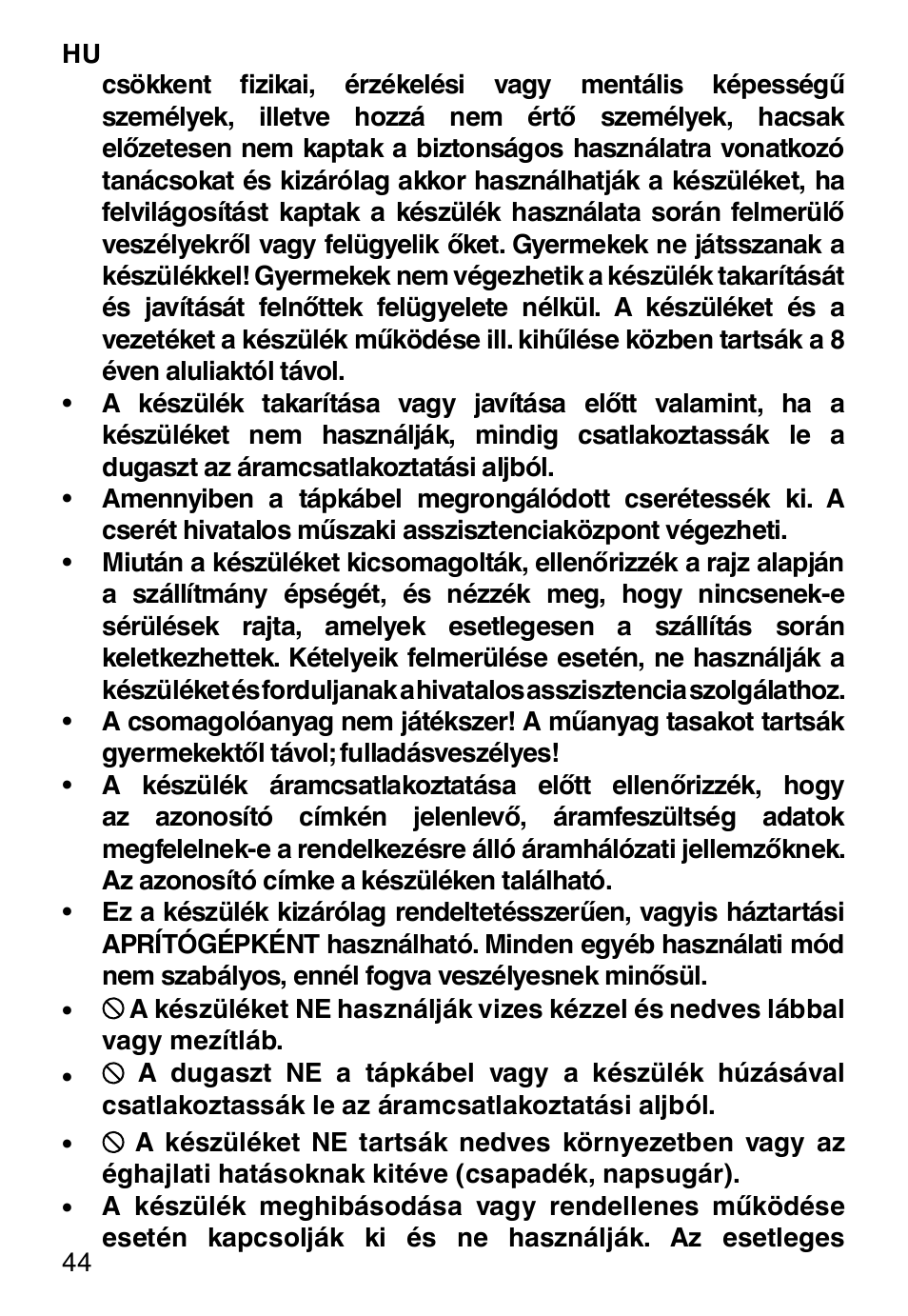 Imetec PROFESSIONAL SERIE CH 2000 User Manual | Page 46 / 50