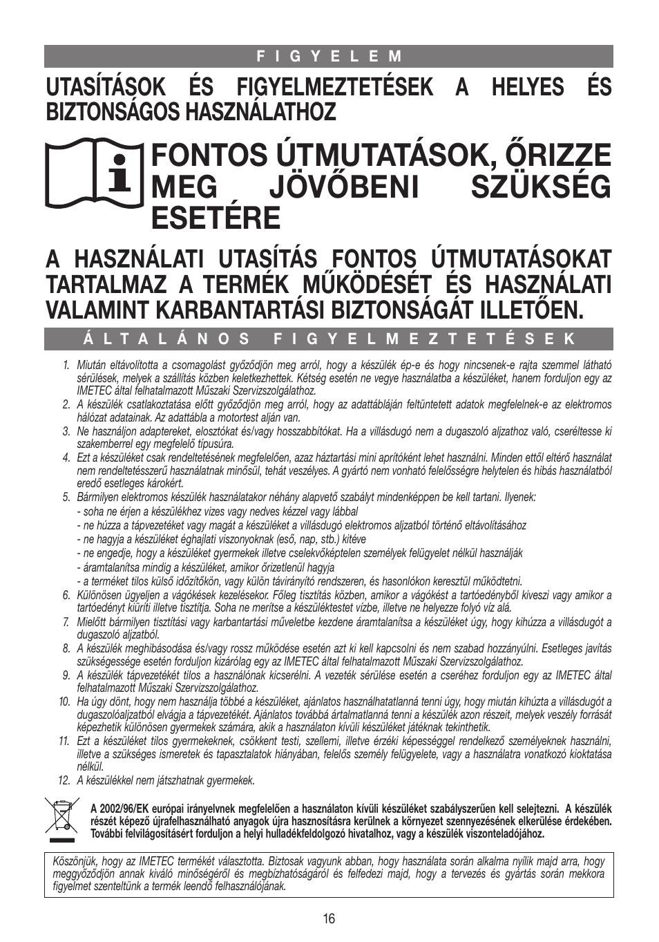 Xst17371-istr-hu | Imetec DOLCEVITA CH4 User Manual | Page 17 / 24