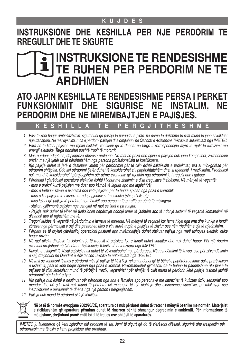 Xst17371-istr-al | Imetec DOLCEVITA CH4 User Manual | Page 23 / 24