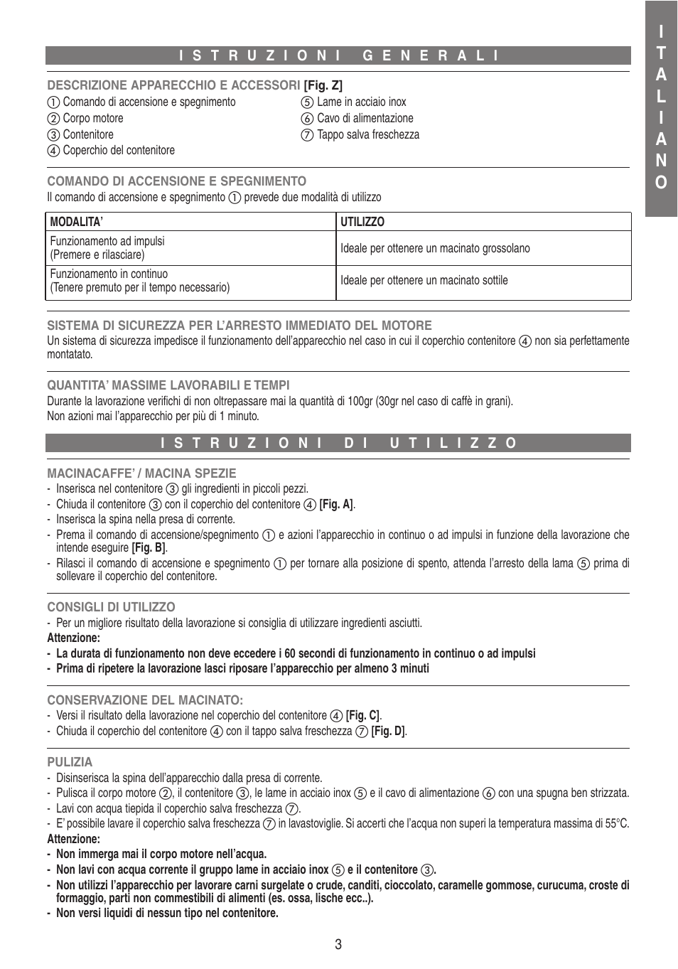 Imetec DOLCEVITA CG1 User Manual | Page 4 / 16