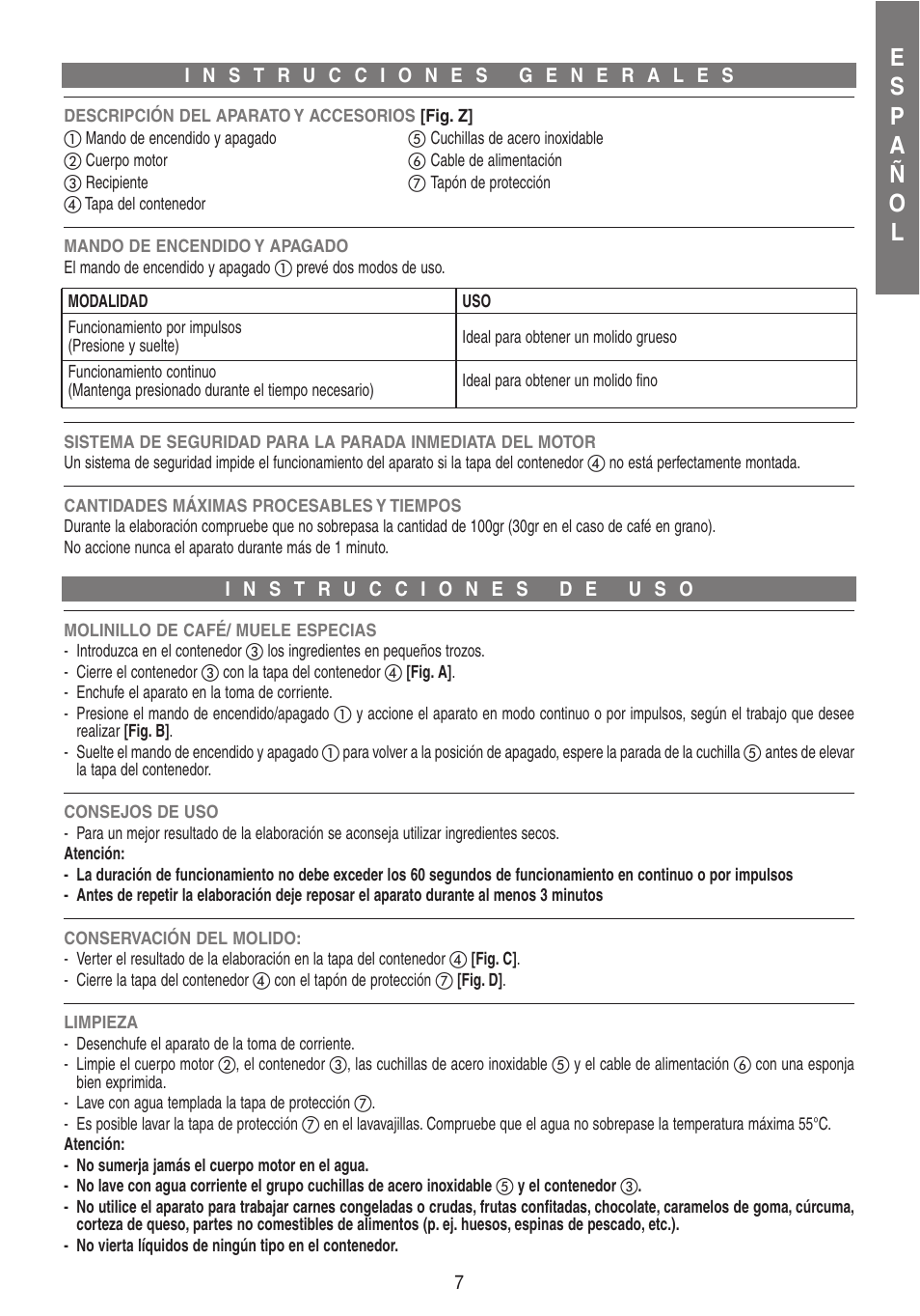 Imetec DOLCEVITA CG1 User Manual | Page 8 / 16