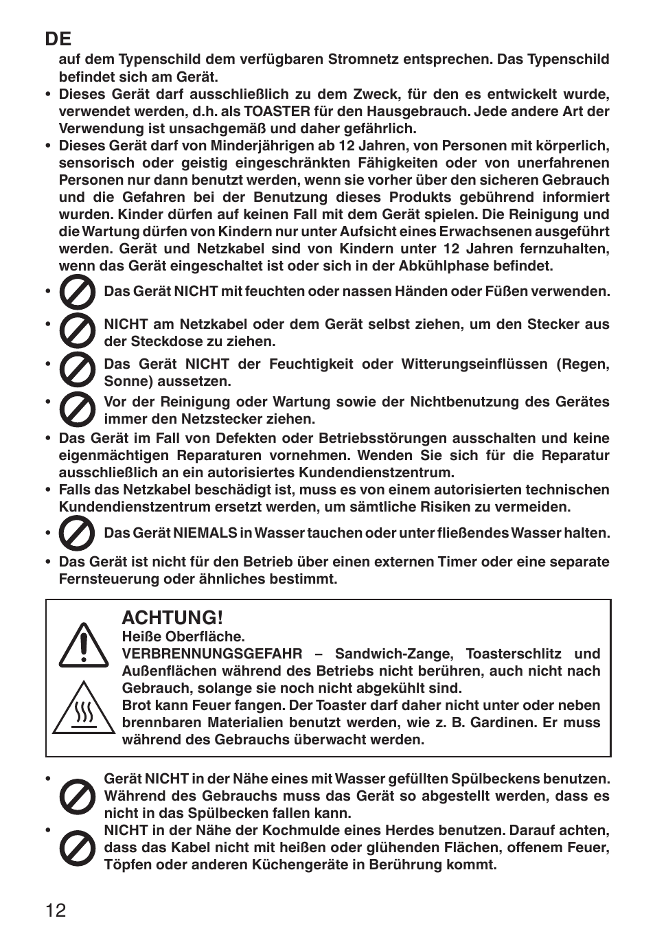 Achtung | Imetec ECO TS User Manual | Page 17 / 36