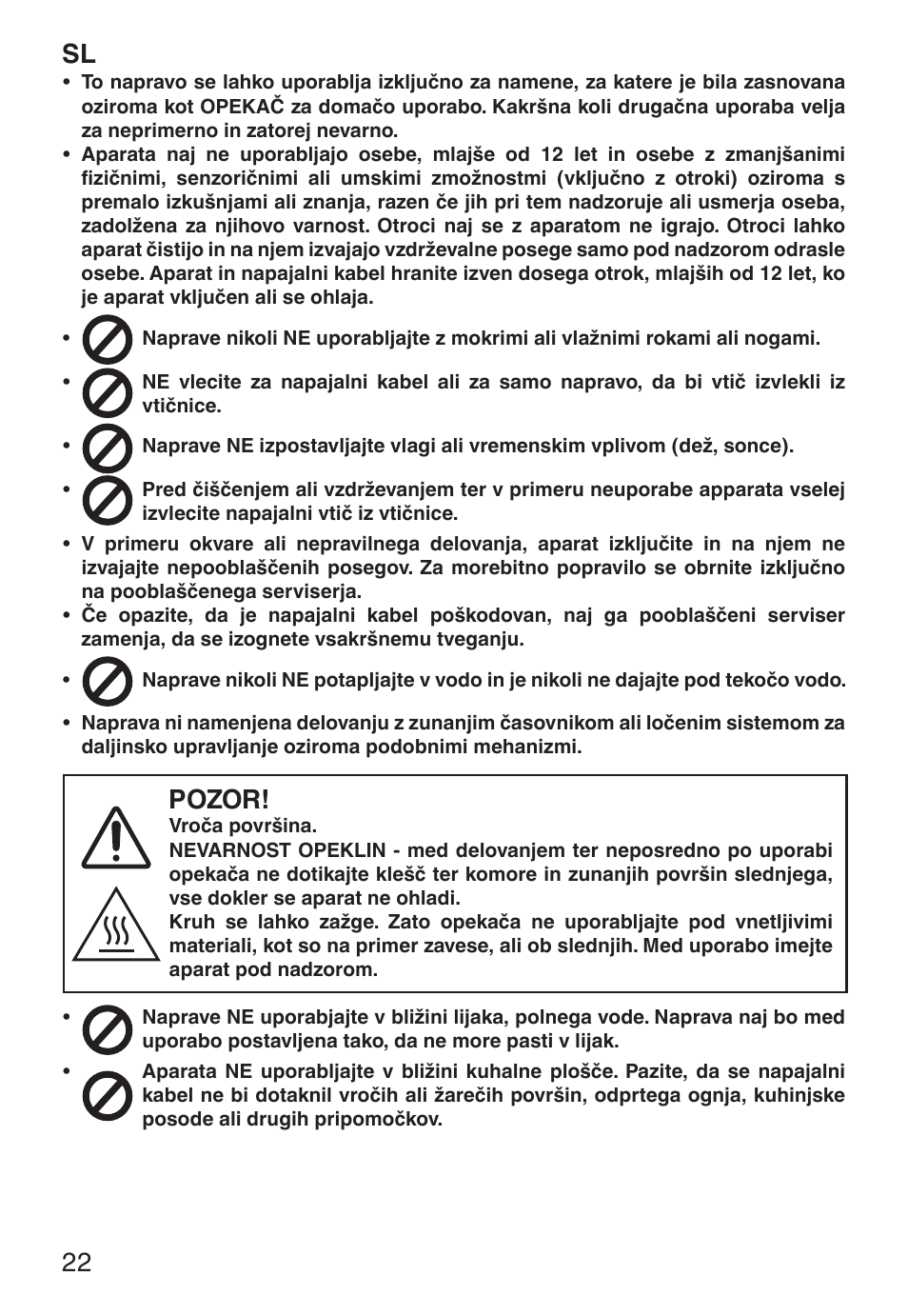 Pozor | Imetec ECO TS User Manual | Page 27 / 36