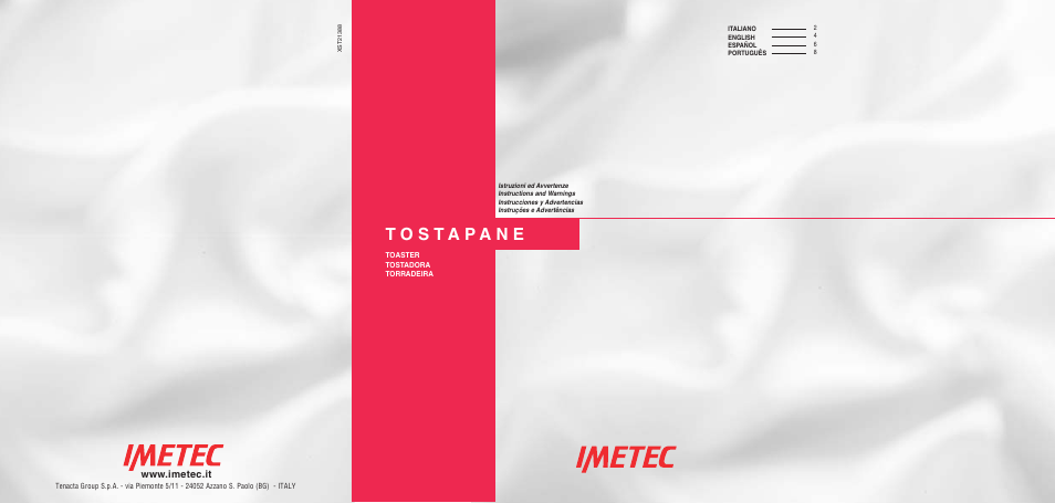 Imetec DOLCEVITA TS4 User Manual | 10 pages