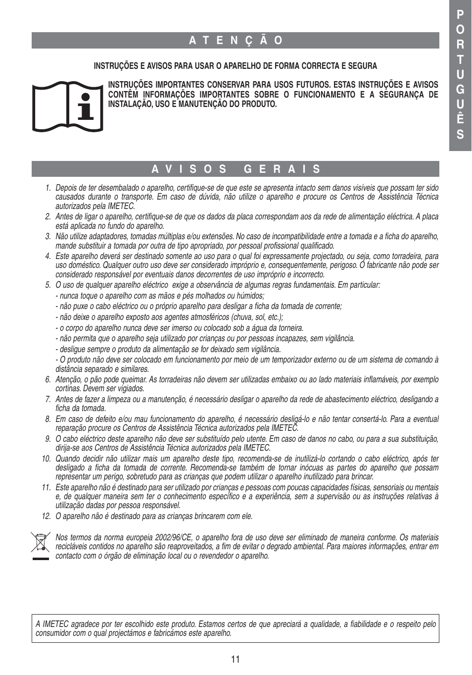 Imetec DOLCEVITA TS5 User Manual | Page 13 / 41