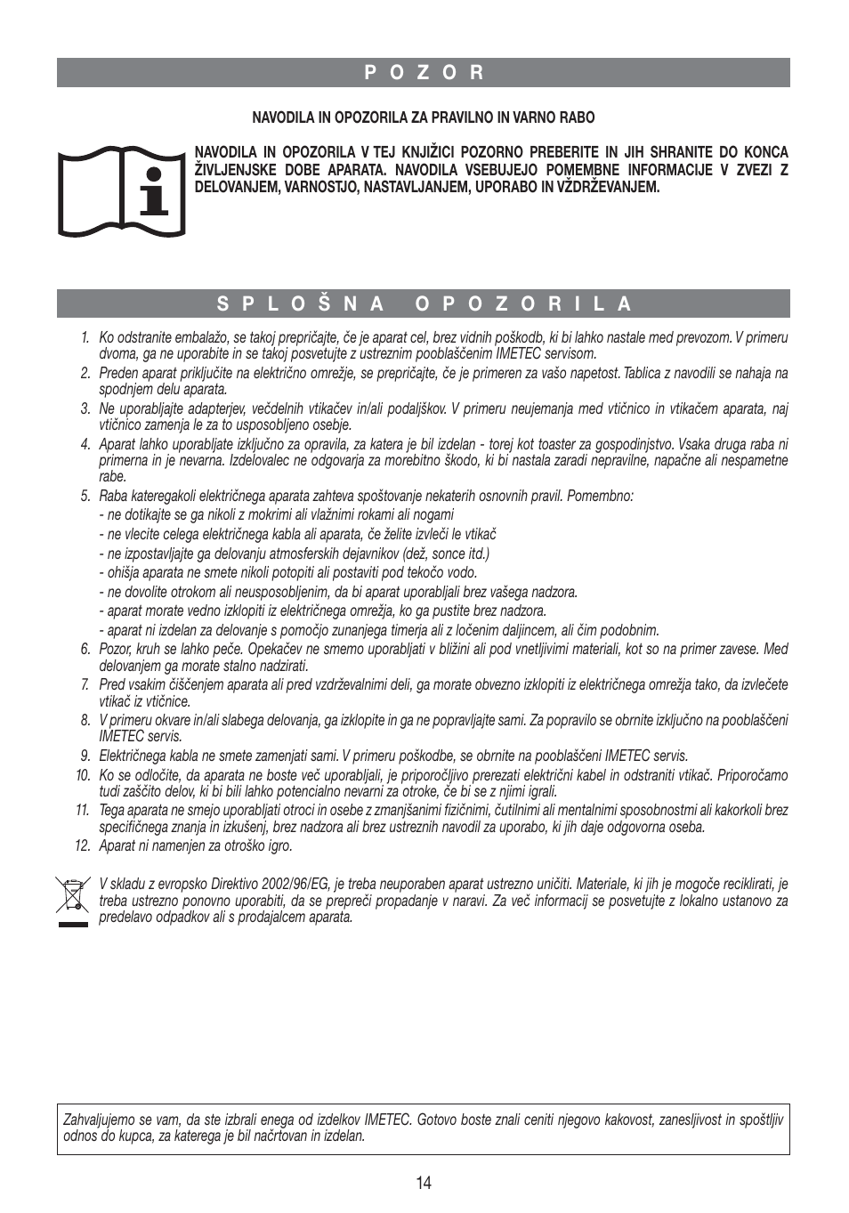 Imetec DOLCEVITA TS5 User Manual | Page 16 / 41