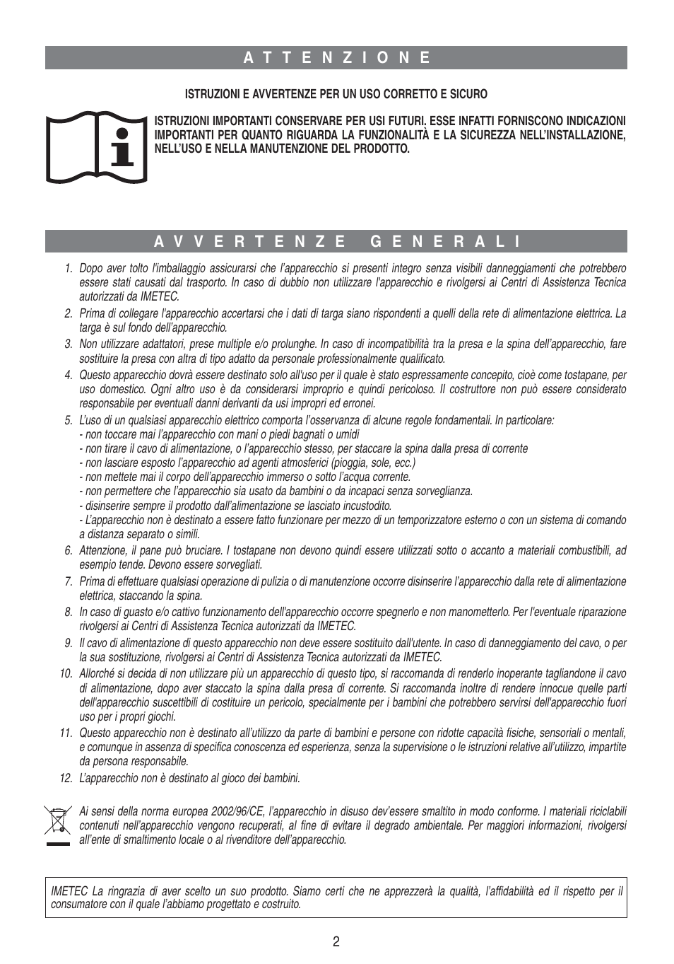 Imetec DOLCEVITA TS5 User Manual | Page 4 / 41
