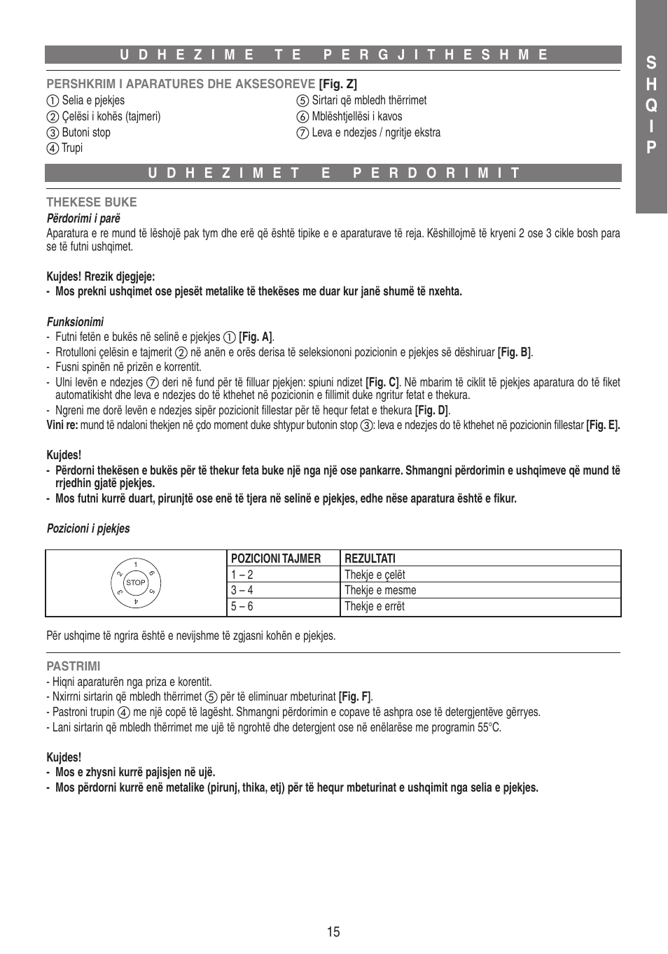 Sh q i p | Imetec DOLCEVITA TS8 User Manual | Page 17 / 19