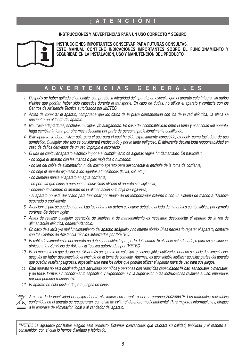 Xst19374-istr-es.qxd | Imetec DOLCEVITA TS8 User Manual | Page 8 / 19