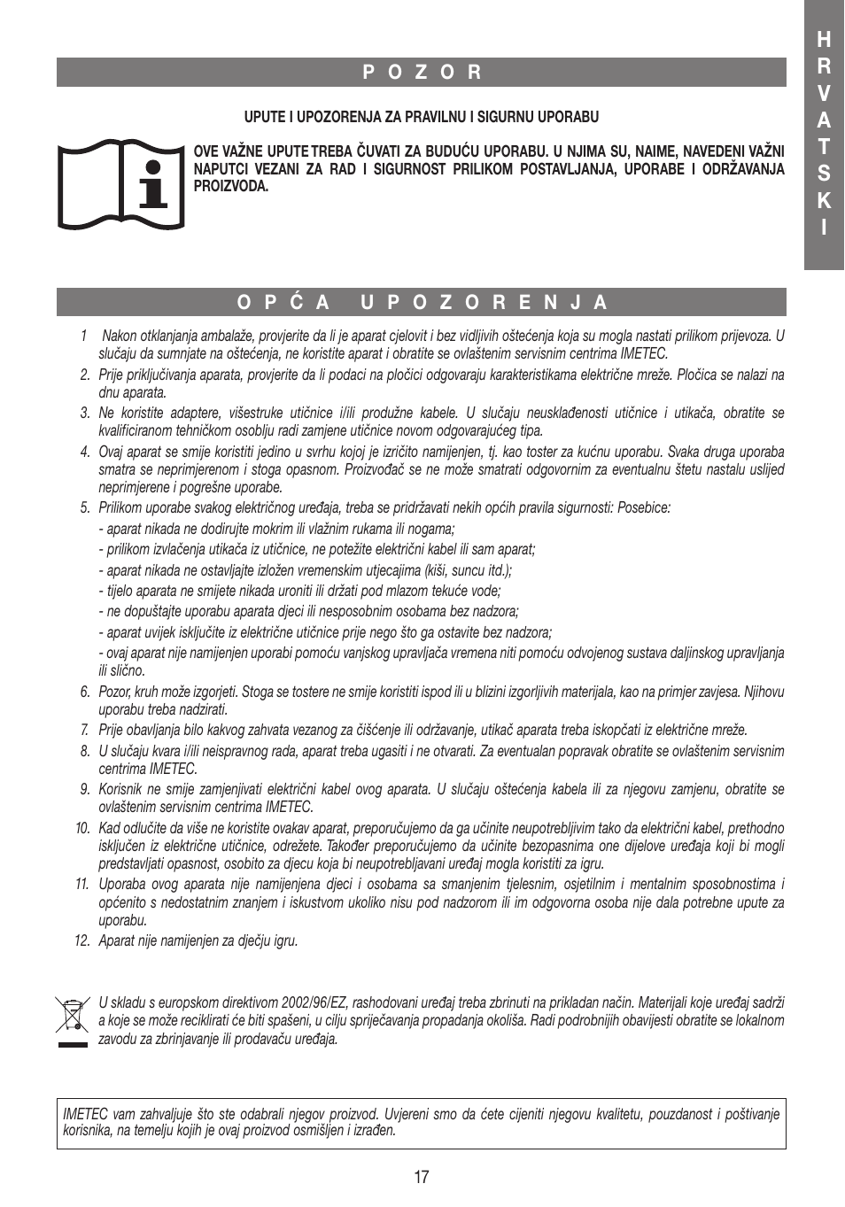 Imetec DOLCEVITA TS7 User Manual | Page 19 / 26