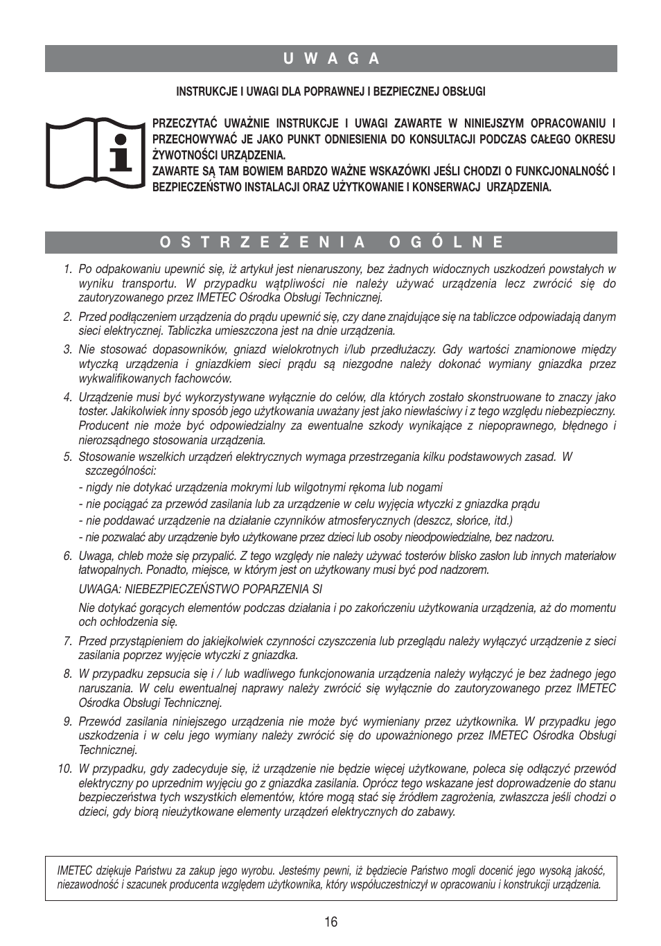 Imetec DOLCEVITA TS1 User Manual | Page 18 / 57