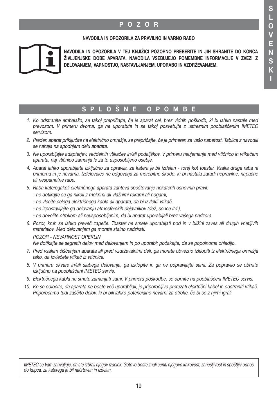 Imetec DOLCEVITA TS1 User Manual | Page 21 / 57
