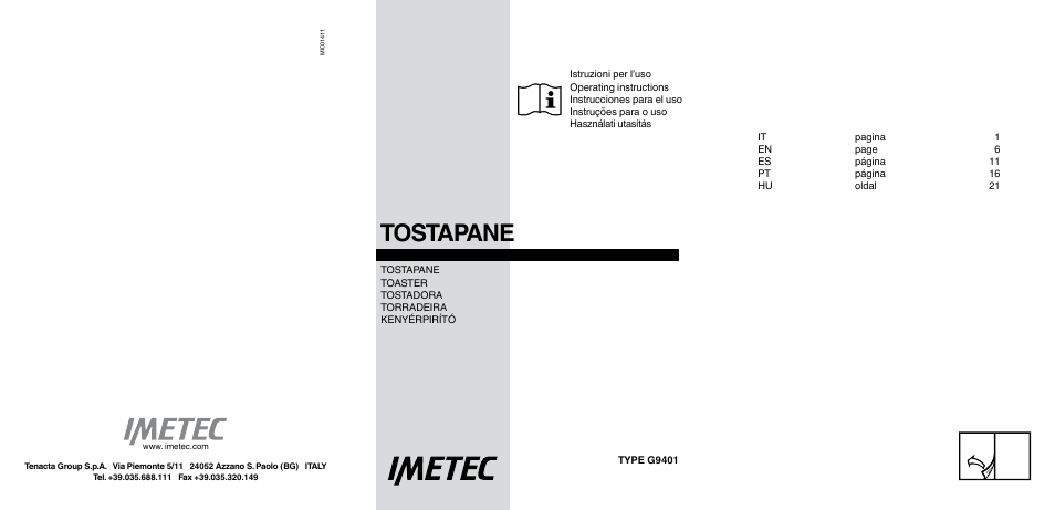 Imetec DOLCEVITA TS9 User Manual | 27 pages