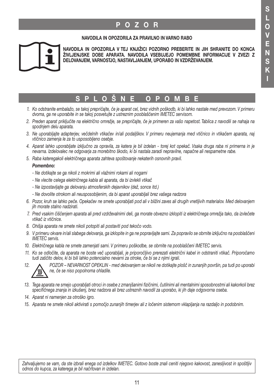 Imetec DOLCEVITA SM3 User Manual | Page 14 / 18