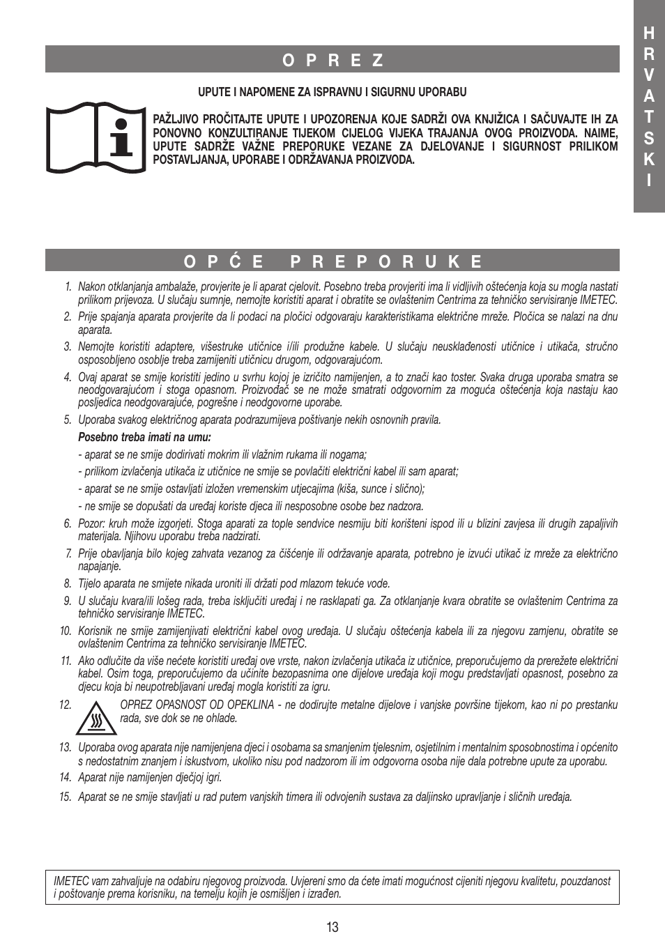 Imetec DOLCEVITA SM3 User Manual | Page 16 / 18
