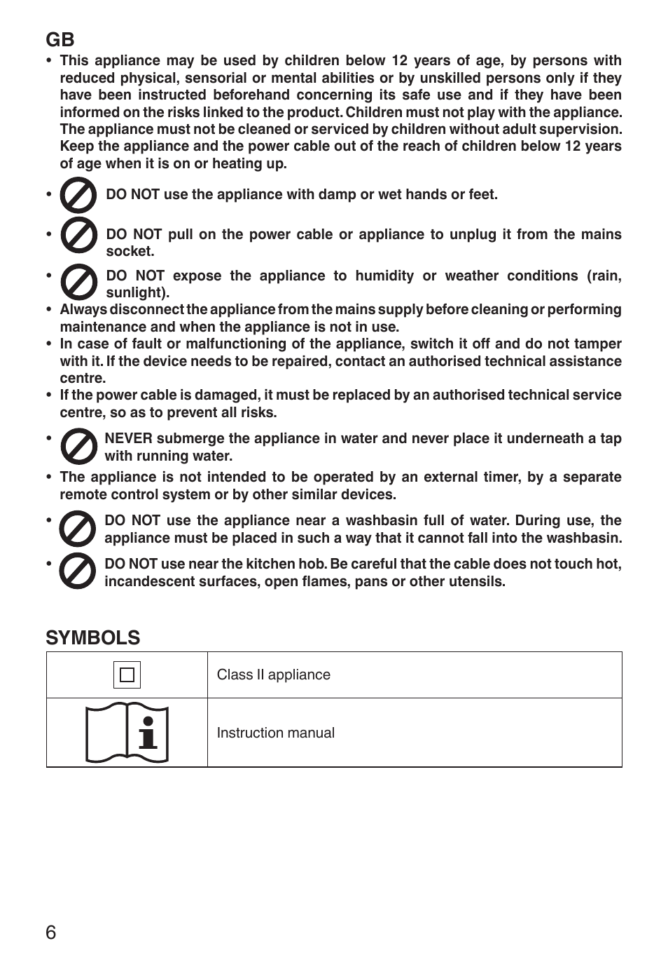 Symbols | Imetec ECO CP User Manual | Page 11 / 34